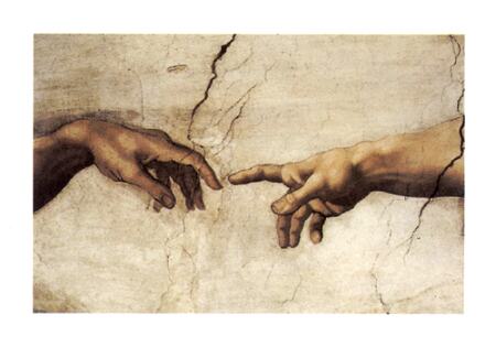 Mikelanđelo, detalj slike "Stvaranje Adama"
